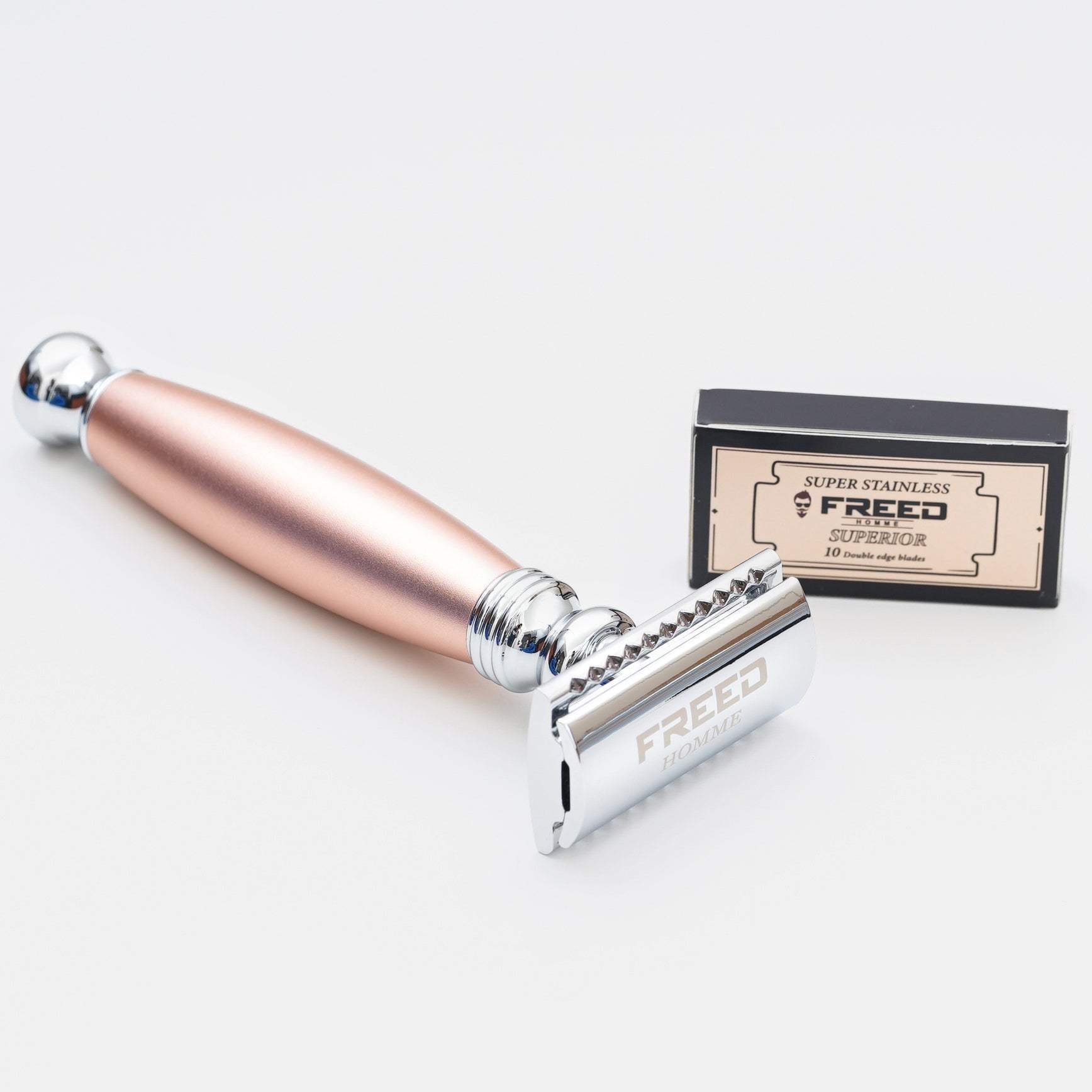 金屬玫瑰金，復古經典，專屬FREED客製化刻字。