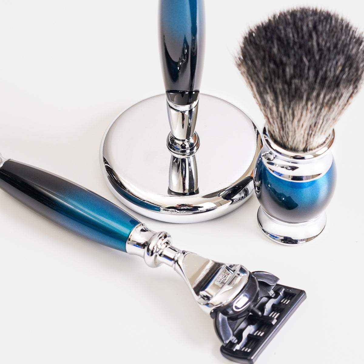 一週年限量紀念款 - 銀河藍_豪華典藏版四件組刮鬍刀禮盒 - FREED