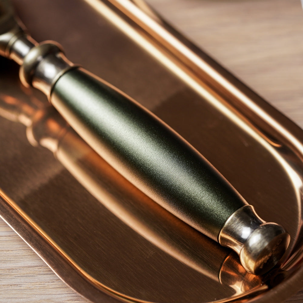 【古銅系列】五刀式刮鬍刀 - 大地綠