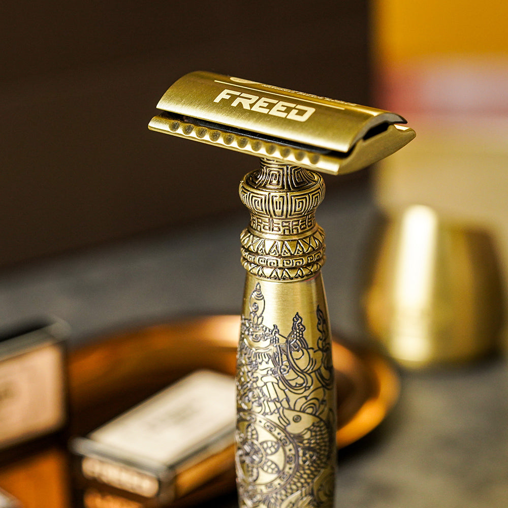 【FREED X 國立故宮博物院】  一百周年限定紀念款 - 雙刃式四件組刮鬍刀禮盒