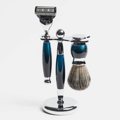 一週年限量紀念款 - 銀河藍_豪華典藏版四件組刮鬍刀禮盒 - FREED