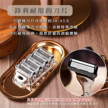 【兩週年特仕款】尊爵四件組刮鬍刀禮盒 - 玫瑰金 - FREED