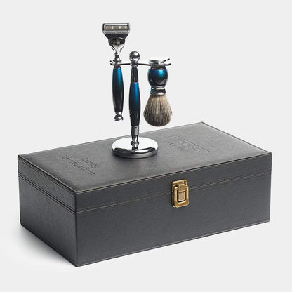 一週年限量紀念款 - 銀河藍_豪華典藏版四件組刮鬍刀禮盒 - FREED