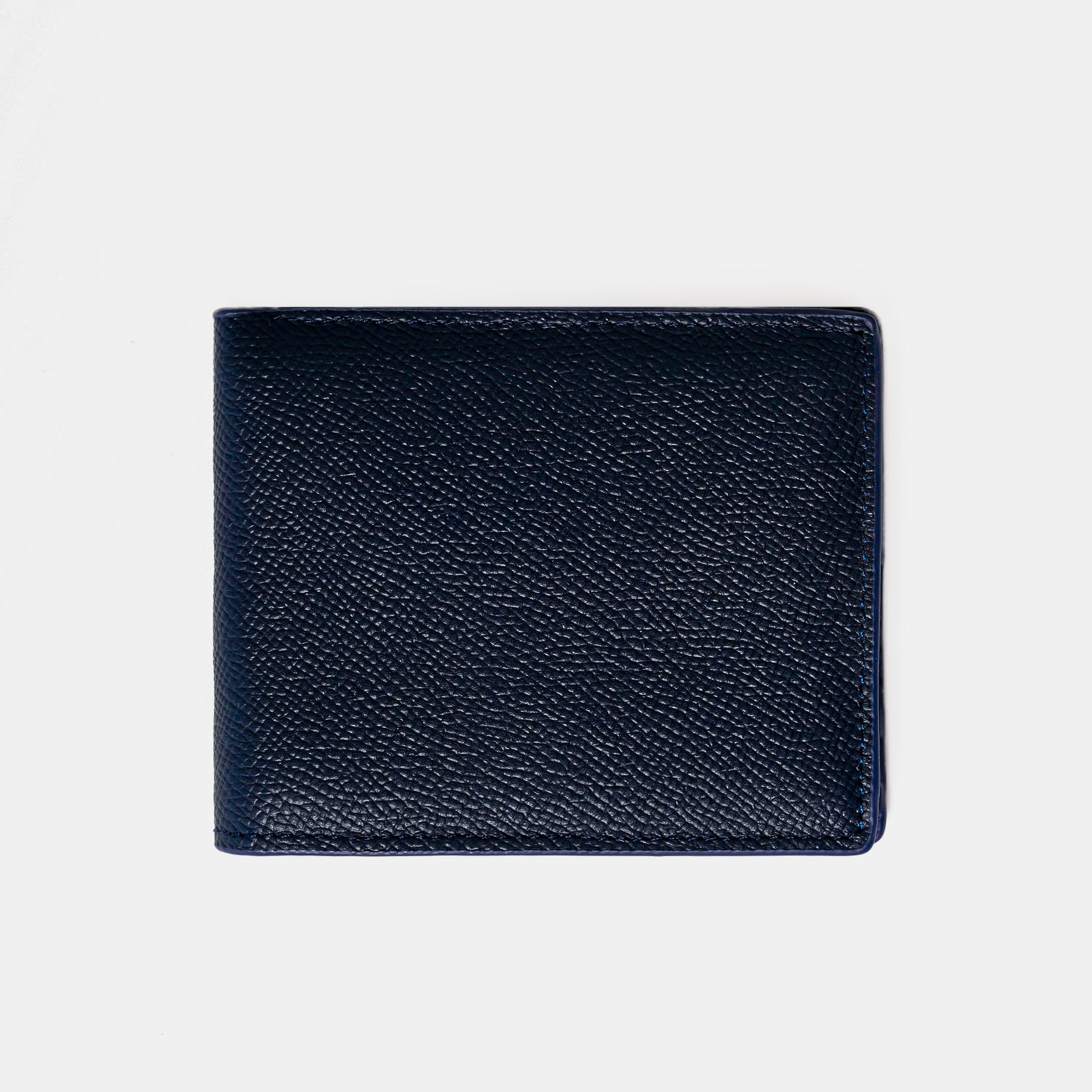 【FREED】經典 Epsom 粒面真皮短夾 - 海軍藍