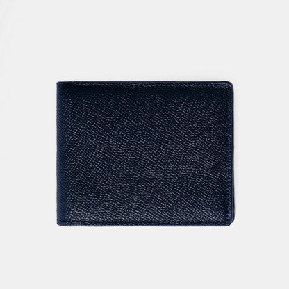 【FREED】經典 Epsom 粒面真皮短夾 - 海軍藍 - 細節特寫 | FREED