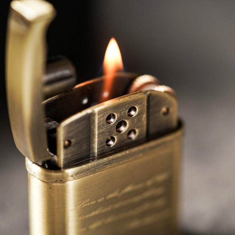 【FREED】復古拉絲黃銅煤油打火機 - FREED
