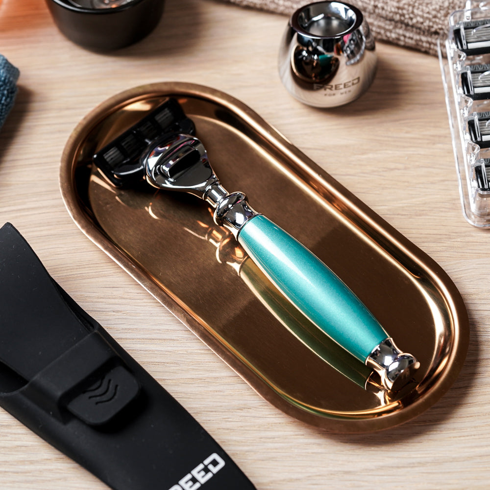 【兩週年特仕款】五刀式刮鬍刀 - 湖水綠