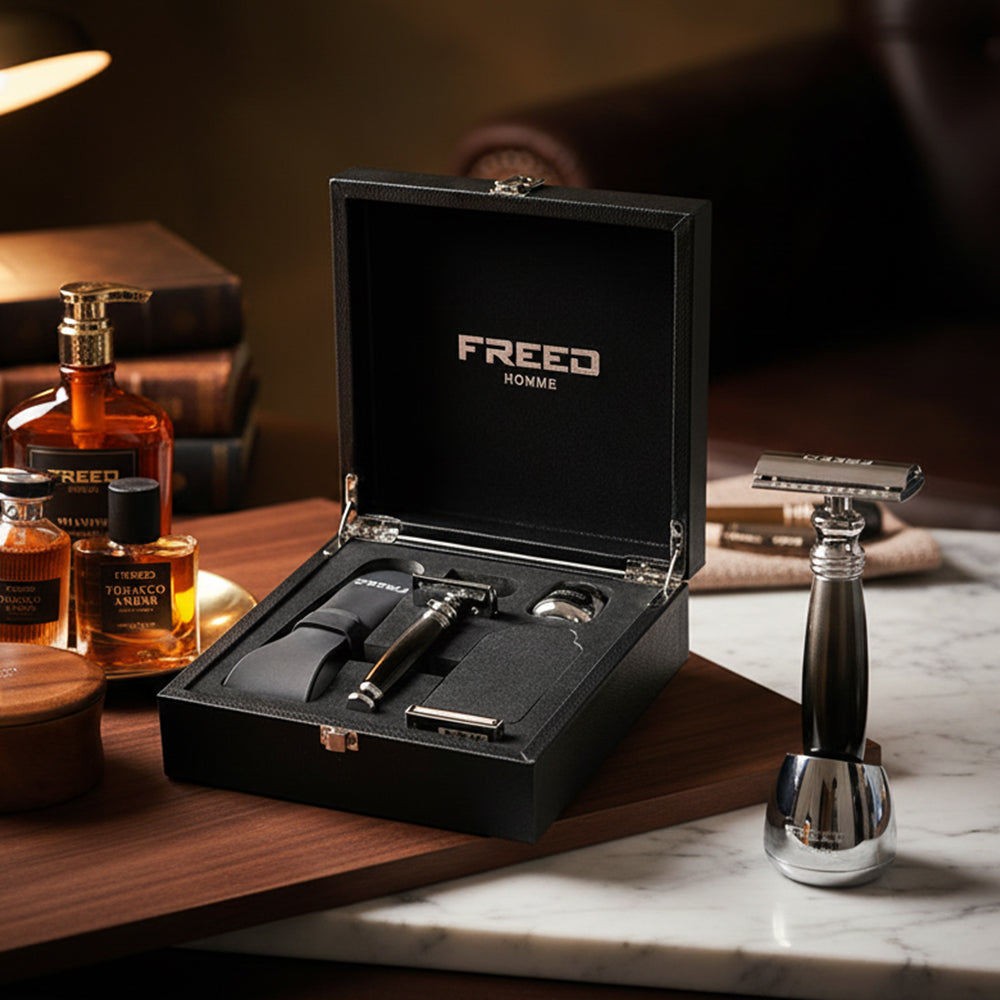 【FREED】尊爵四件組雙刃刮鬍刀禮盒 - 哈德斯 商品情境展示