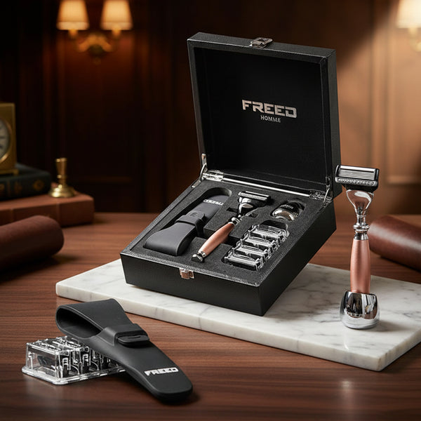 【兩週年特仕款】尊爵四件組刮鬍刀禮盒 - 玫瑰金