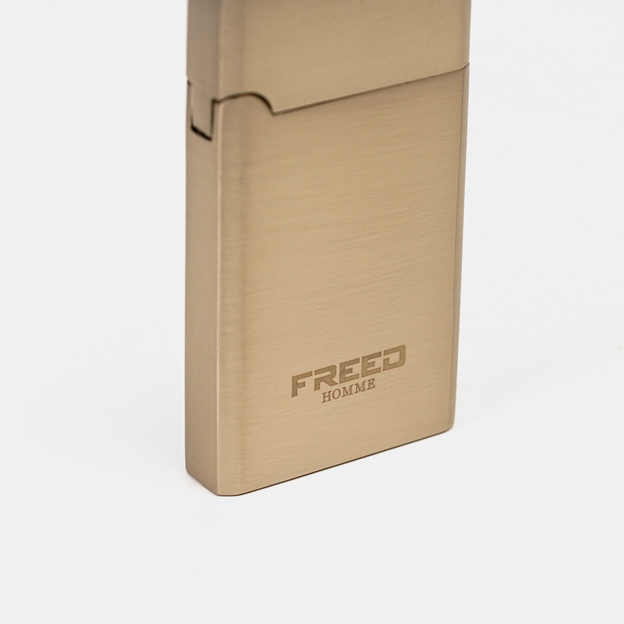 【FREED】金屬拉絲微光瓦斯打火機 - 霧面銀