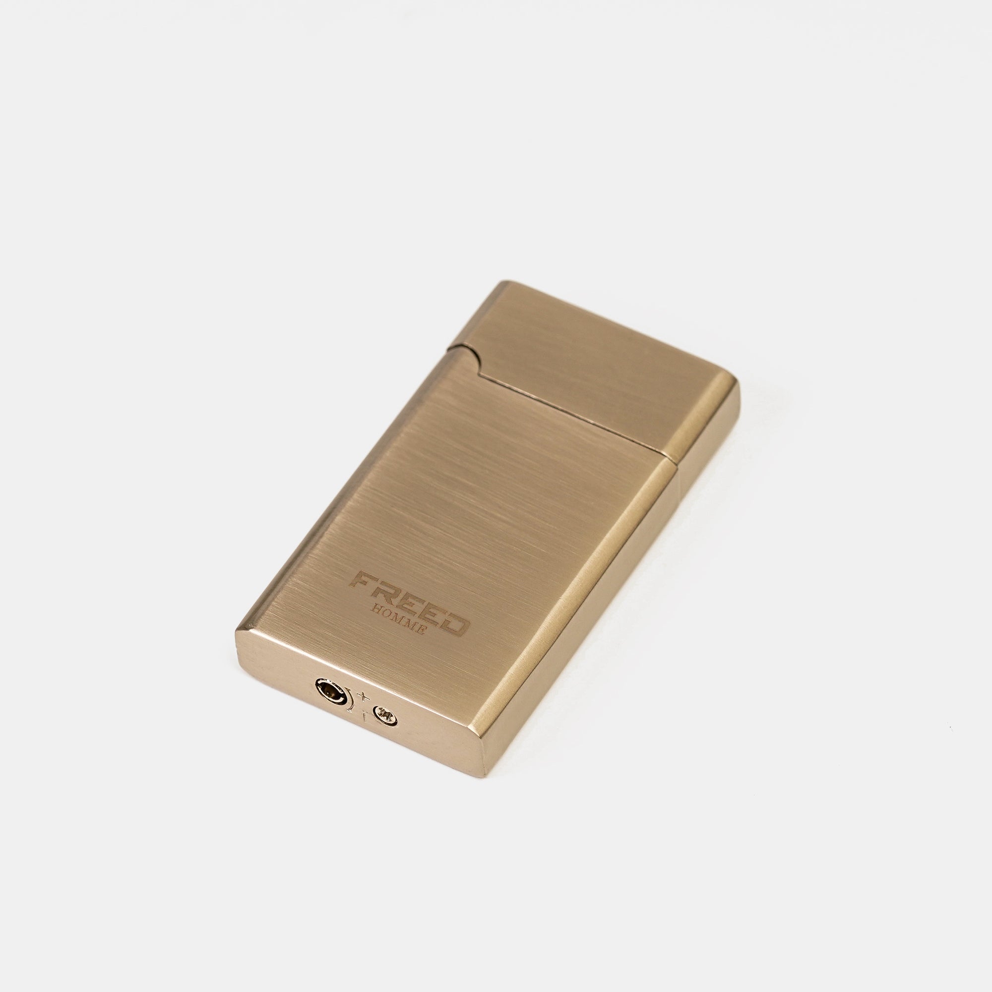 【FREED】金屬拉絲微光瓦斯打火機 - 霧面銀