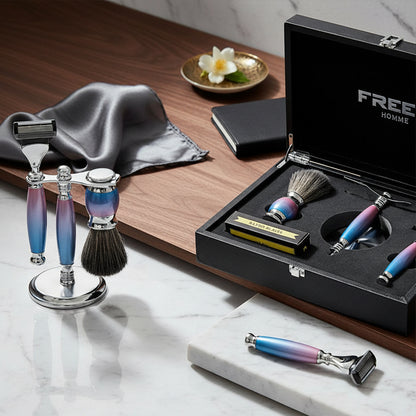FREED 【兩週年特仕款】五刀式刮鬍刀豪華禮盒四件組 - 獨角獸 包裝展示