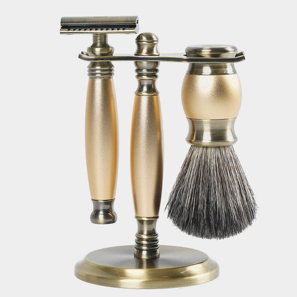 【FREED】雙刃式古銅刮鬍刀豪華禮盒四件組 - 阿波羅 - FREED